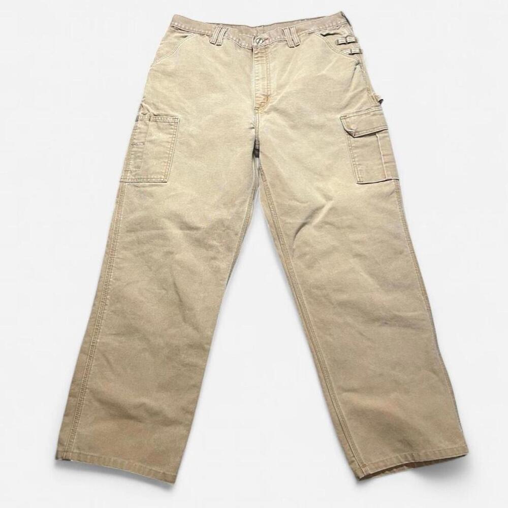 Vintage Carhartt Canvas Carpenter Utility‎ Pants Duck Brown Size 34x32 (34x31)